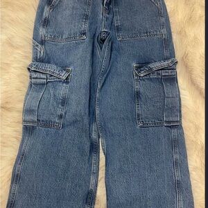 BDG Blue Relaxed Cargo Jeans
